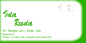 ida ruda business card